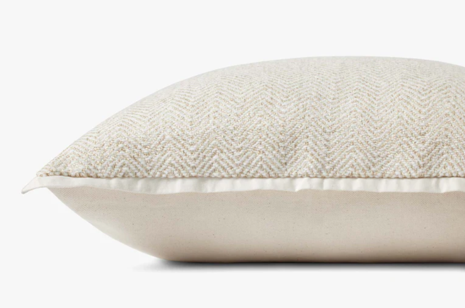 Throw Pillow- Ivory- Poly