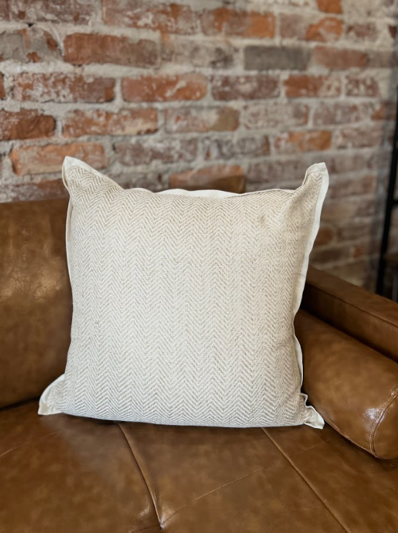 Throw Pillow- Ivory- Poly