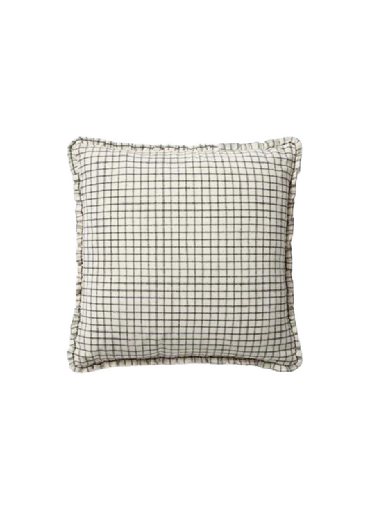 Throw Pillow- Ivory/ Black- Down